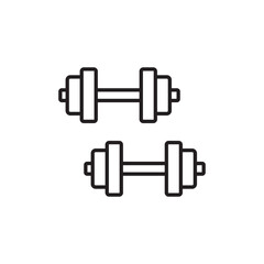 Dumbbell icon design with white background stock illustration