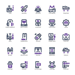 Future Technology icon pack for your website, mobile, presentation, and logo design. Future Technology icon dual tone design. Vector graphics illustration and editable stroke.