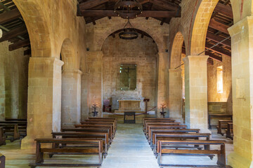 Obraz premium Pieve di Corsignano Church view in Pienza Town of Italy