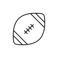 American Football icon design with white background stock illustration