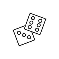 Dices icon design with white background stock illustration