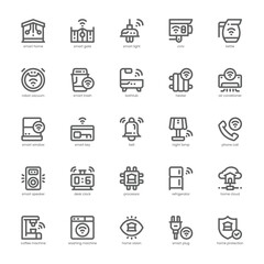 Smarthome icon pack for your website, mobile, presentation, and logo design. Smarthome icon outline design. Vector graphics illustration and editable stroke.