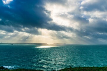 Obraz premium Clouds over the ocean