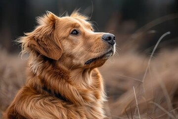 Curious Canine Gazing Up at the Sky Generative AI