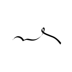 Swirls or scrolls, vintage flourishes, stroke and curls. Swishes, swashes or swoops. Calligraphic line, wedding dividers text and calligraphy ornament ink vector design elements.