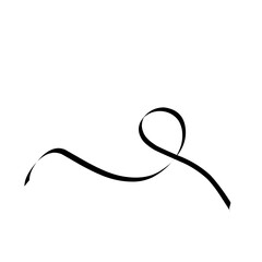 Swirls or scrolls, vintage flourishes, stroke and curls. Swishes, swashes or swoops. Calligraphic line, wedding dividers text and calligraphy ornament ink vector design elements.