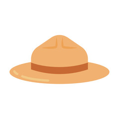 Isolated forest ranger hat icon Vector