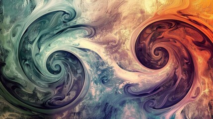 Colorful swirling designs textured backdrop and space for text