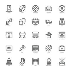 Sport and Game icon pack for your website, mobile, presentation, and logo design. Sport and Game icon line design. Vector graphics illustration and editable stroke.