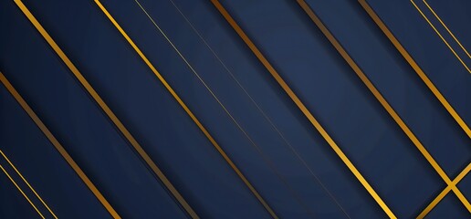 Yellow lines modern design abstract Blue background  Modern Design Concept