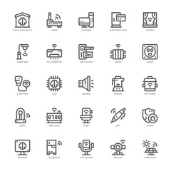 Home Automation icon pack for your website, mobile, presentation, and logo design. Home Automation icon outline design. Vector graphics illustration and editable stroke.