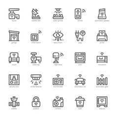 Home Automation icon pack for your website, mobile, presentation, and logo design. Home Automation icon outline design. Vector graphics illustration and editable stroke.