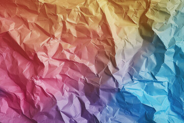 Colored crumpled paper as a background or copy space.