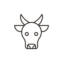 Cow icon design with white background stock illustration