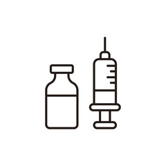 Vaccine icon design with white background stock illustration