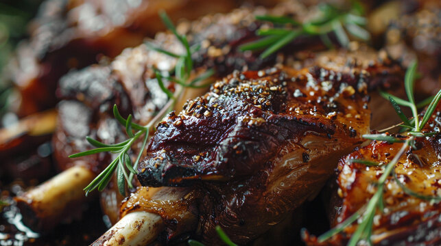 lamb roast closeup
