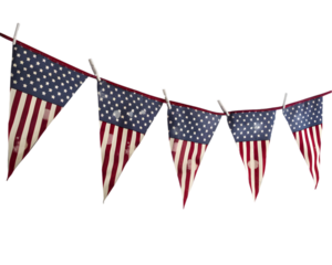 4th of July independence American flag waving. American flag bunting. 