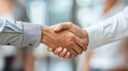 Two people shaking hands