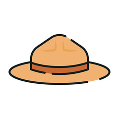 Isolated forest ranger hat icon Vector