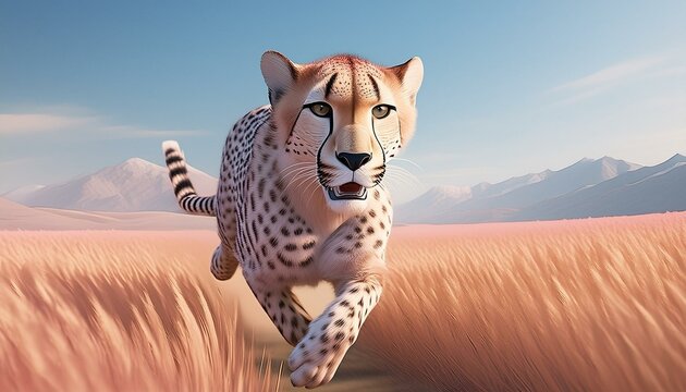 A cheeta running 