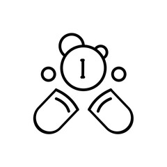 Food And Mineral Supplement Capsules Line Icon