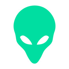  A green alien head icon with large eyes and a simple, minimalist design