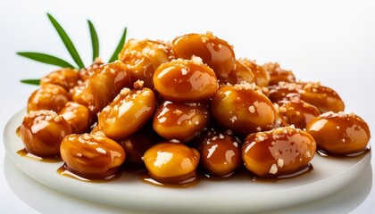 honey roasted peanuts on a white background