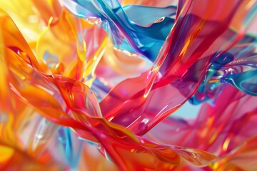 Experience the dynamic energy of a 3D background filled with kinetic shapes and vibrant bursts of color, capturing a mesmerizing sense of movement and vitality.