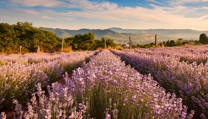lavender flowers in field