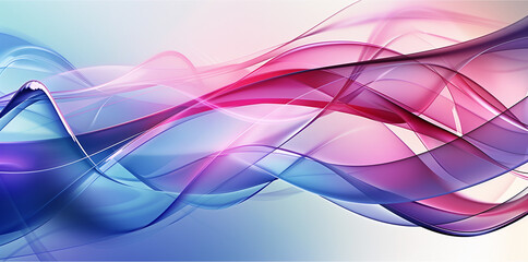 Naklejka premium abstract background with smoke Abstract background with colorful shapes and curves in blue, pink and purple black colors. Modern futuristic design with a gradient effect. Holographic glass texture. 