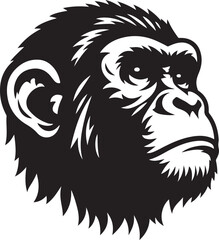 Obraz premium monkey head illustration eps 10