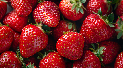 Ripe juicy strawberry close-up, background image.