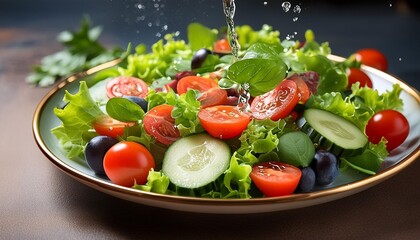 health benefits of healthy salad in the style of precise detailing smooth and shiny