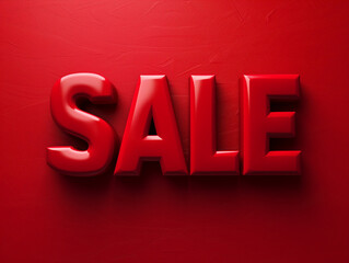 Sale concept banner design. 3D font bright poster. Advertising promotion layout. Digital illustration raster bitmap. AI artwork.	