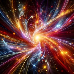 Fototapeta premium An electrifying display of abstract colorful lights