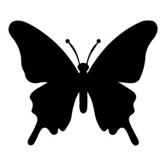  A black silhouette of a butterfly 