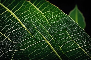 green leaf macro