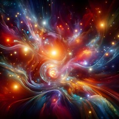 Obraz premium An electrifying display of abstract colorful lights
