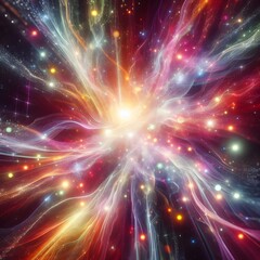 Naklejka premium An electrifying display of abstract colorful lights