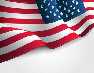 Naklejka premium American flag on a white background