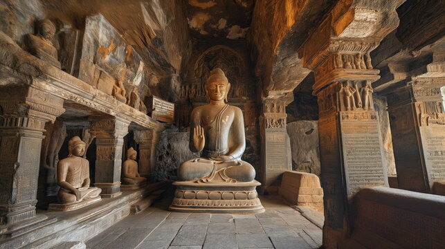 In the mystical atmosphere of Ajanta Caves These c_002