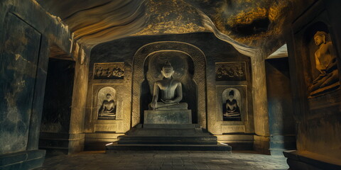 In the mystical atmosphere of Ajanta Caves These c_007