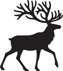 caribou Silhouette Vector Illustration