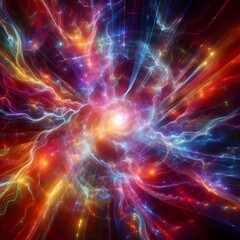 Obraz premium An electrifying display of abstract colorful lights