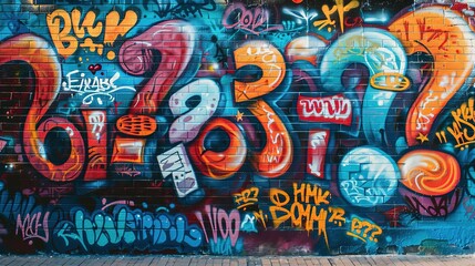 graffiti wall abstract background, Generative Ai not real photo, idea for artistic pop art background backdrop	
