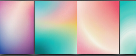 Fototapeta premium Colorful Abstract Aesthetic Art Collection with Soft Blurred Pastel Backgrounds