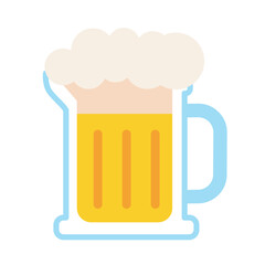 Beer glass icon Flat design Vector