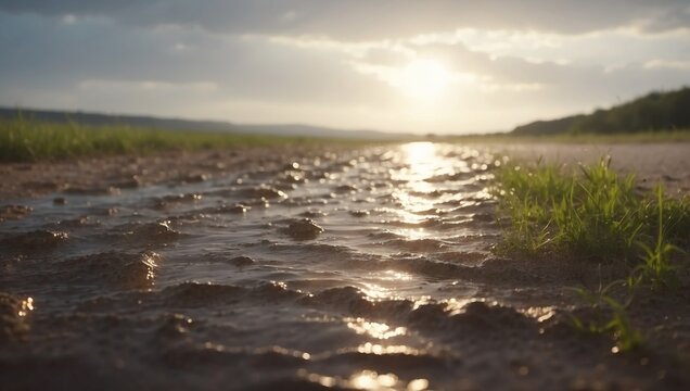 HighDefinition D Render of E Horizon Leaching and Eluviation Process under Soft Natural Light.