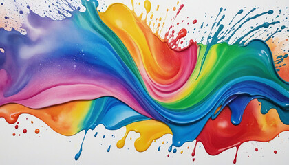 Fototapeta premium Abstract and artistic rainbow watercolor background perfect for packaging design, banners, and art projects