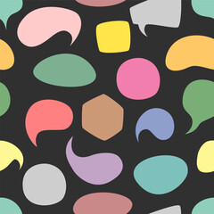 Vector seamless pattern with speech bubbles. Design for wallpaper, wrapping, stationery, textile.